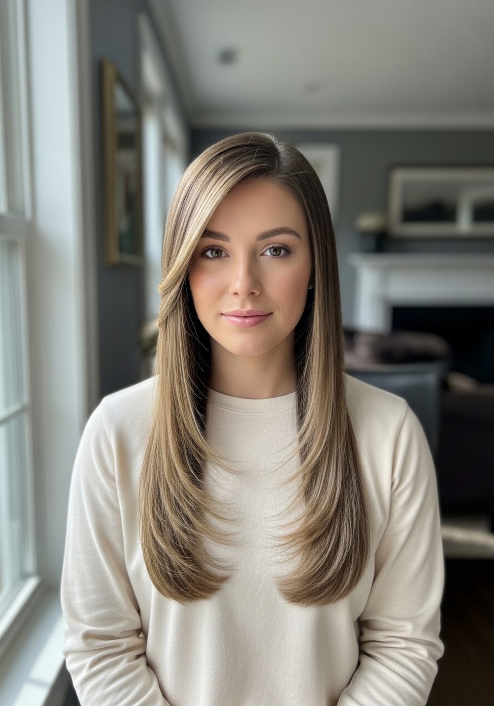 Straight and Glossy Open Hair Hairstyles