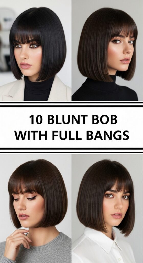 Blunt Bob With Full Bangs