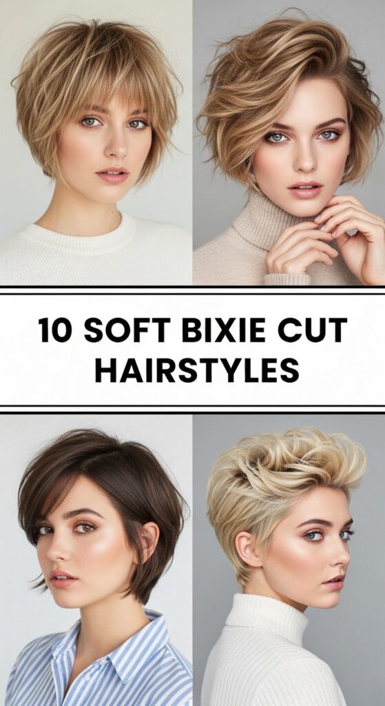 Soft Bixie Cut Hairstyles