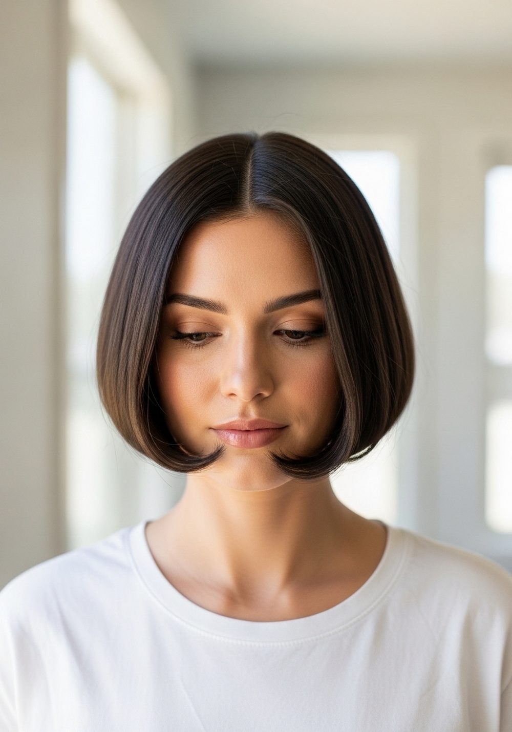 Blunt Bubble Bob Hairstyle