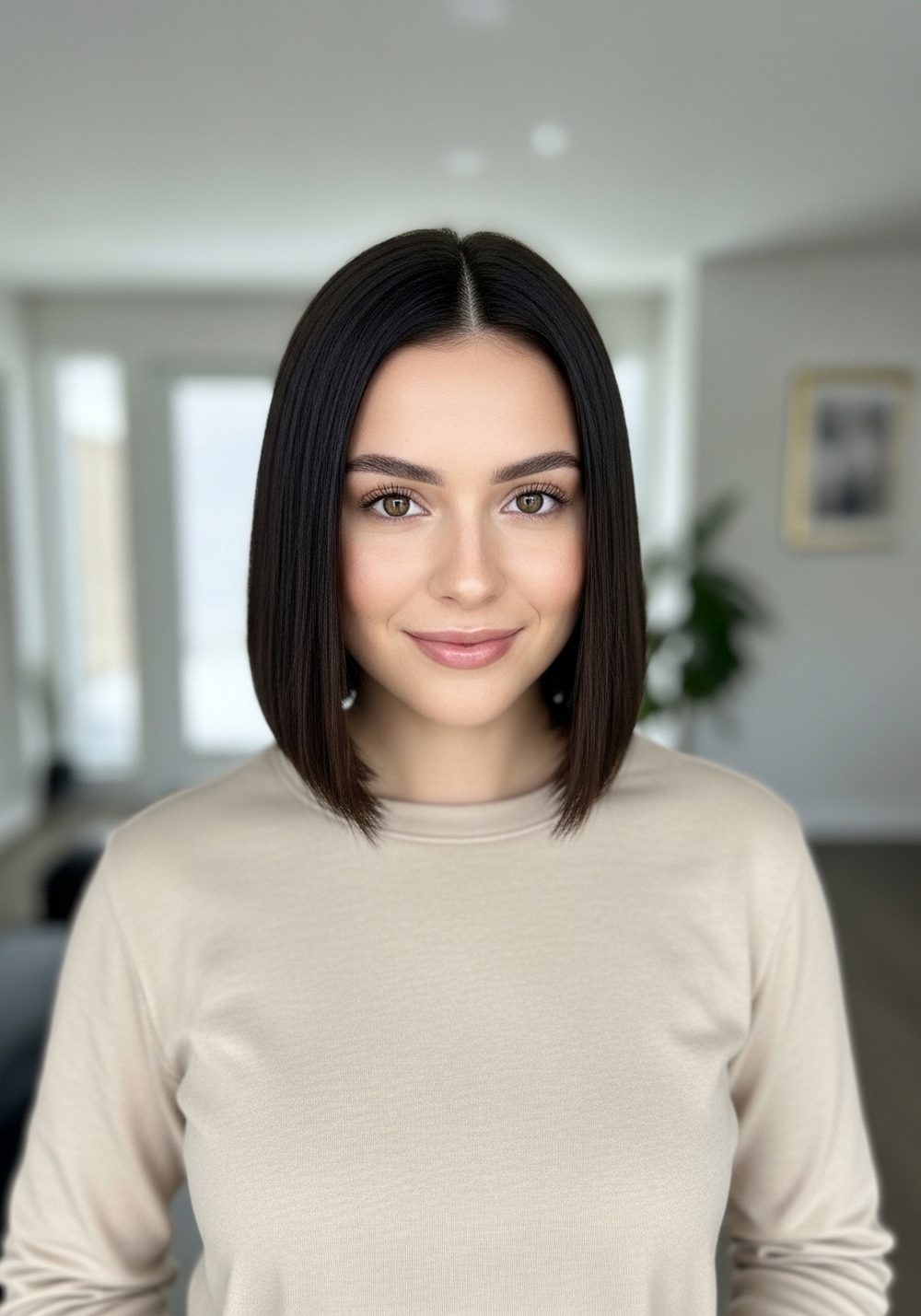 Blunt Western Bob Hairstyle