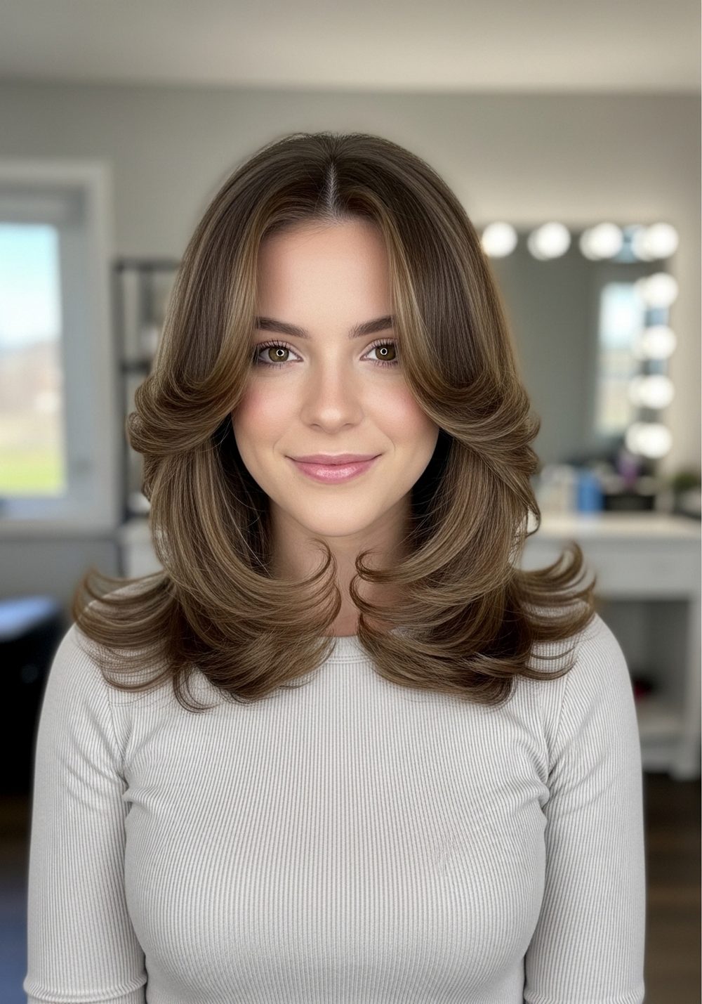 Bouncy Blowout Layers Hairstyle