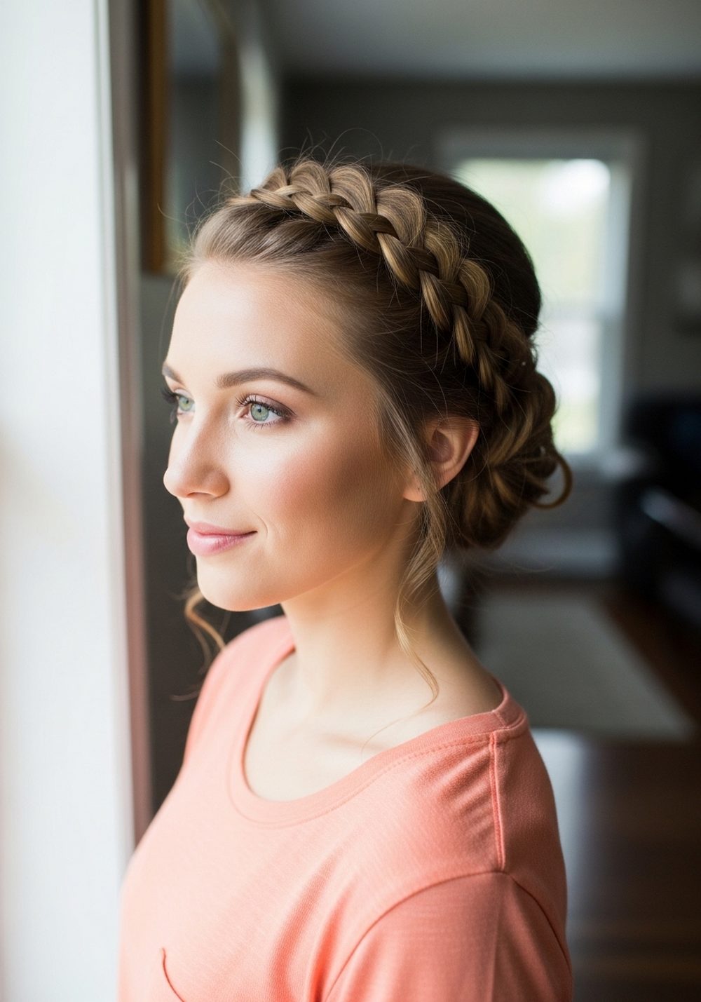 Braided Crown Updo Hairstyle
