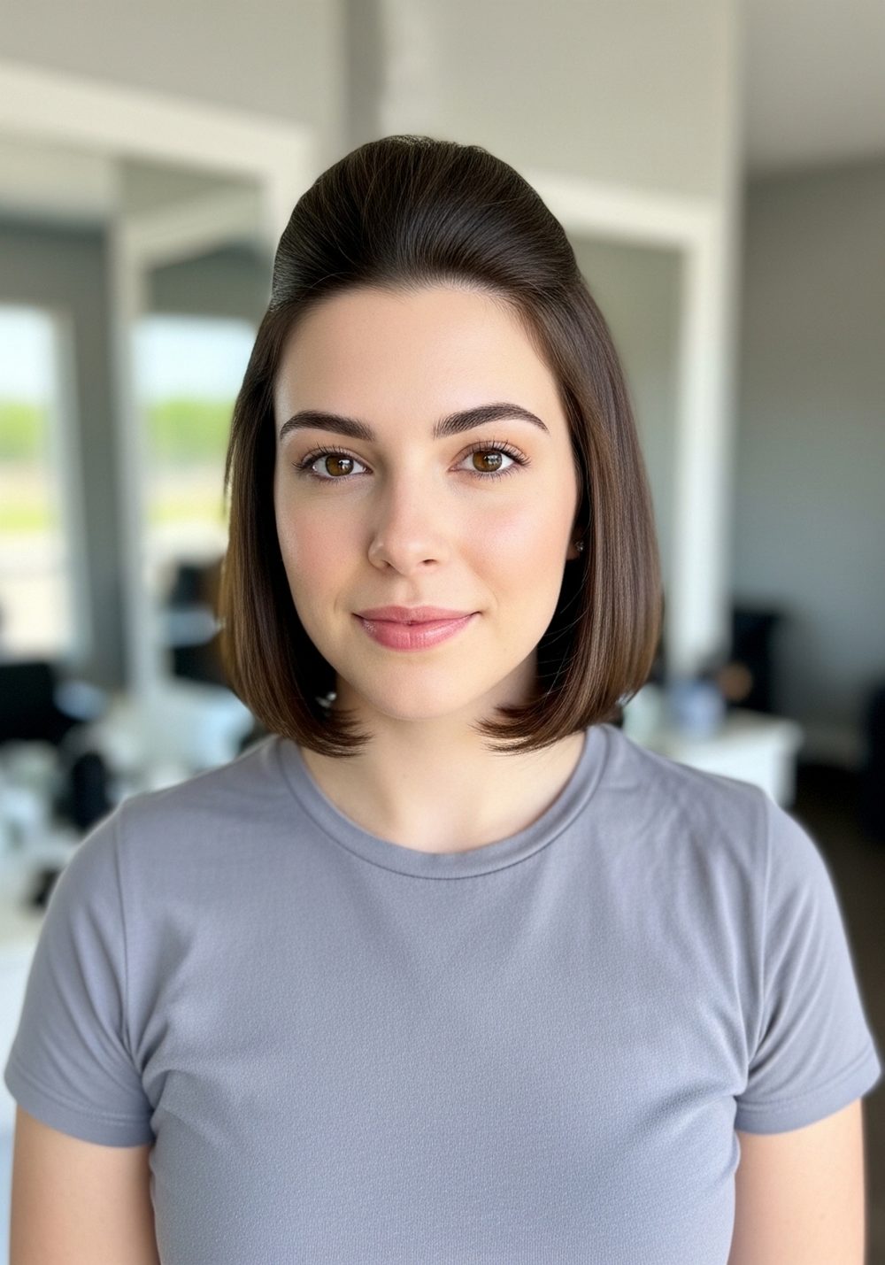 Chin-Length Lifted French Bob Hairstyle