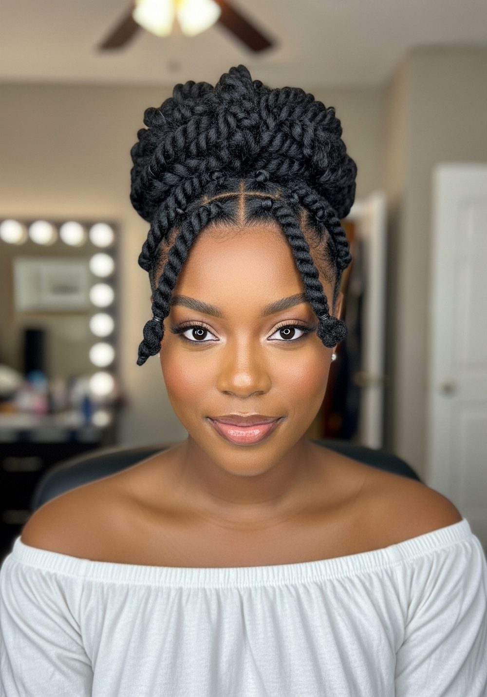 Chunky Twist Updo Summer Hairstyle