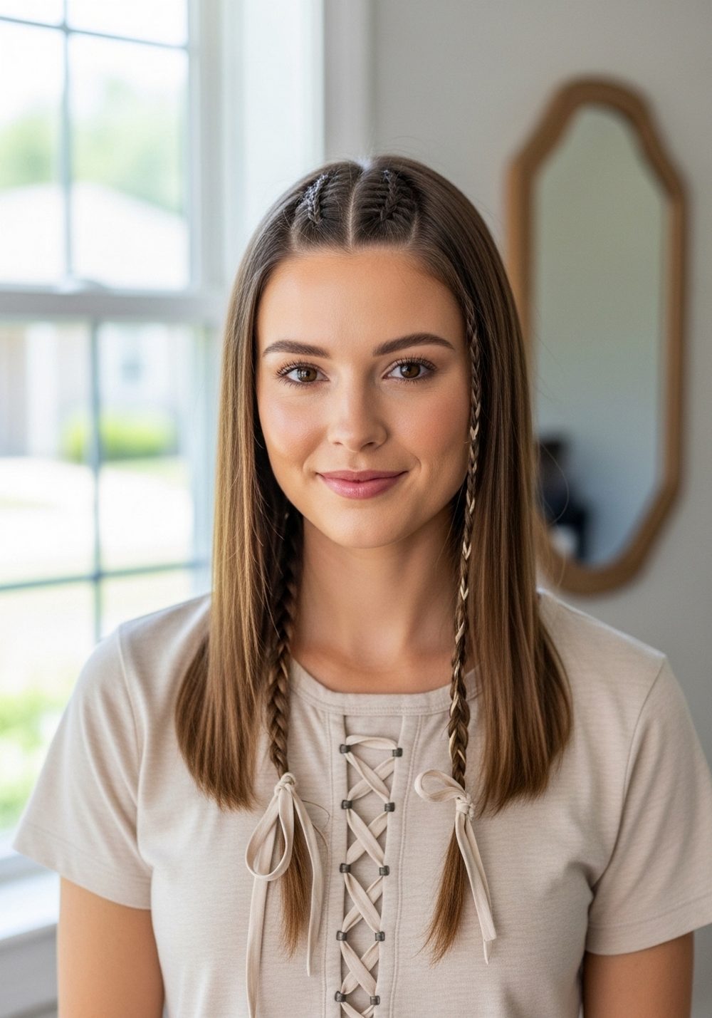 Classic Center Corset Braid Hairstyle