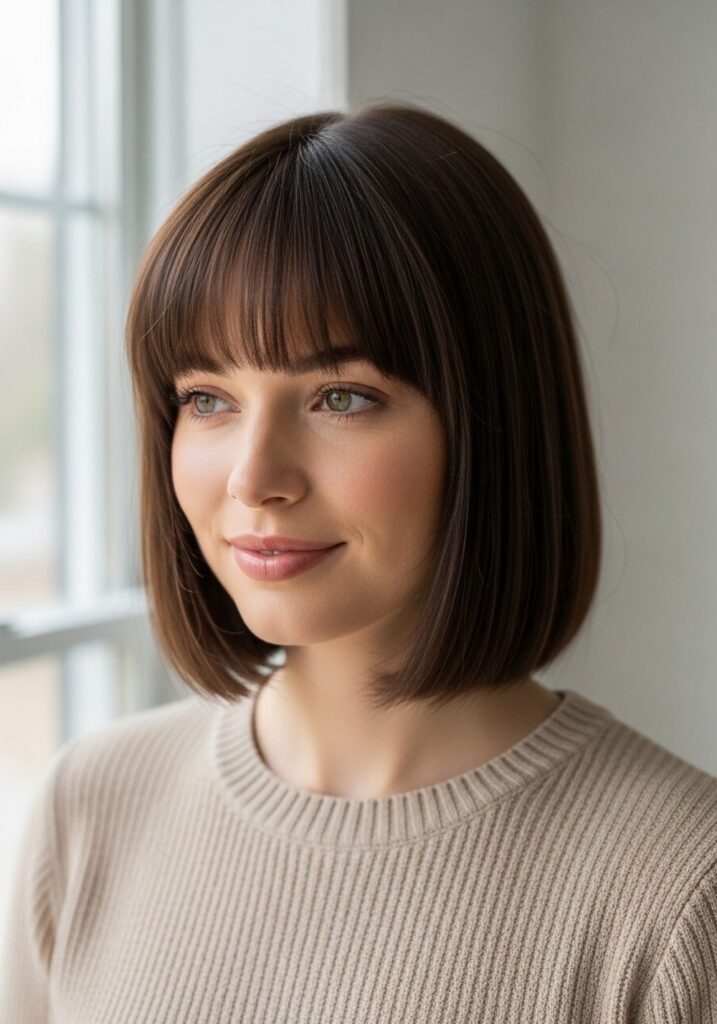 Classic-Chin-Length-Blunt-Bob-With-Full-Bangs-Hairstyle-x