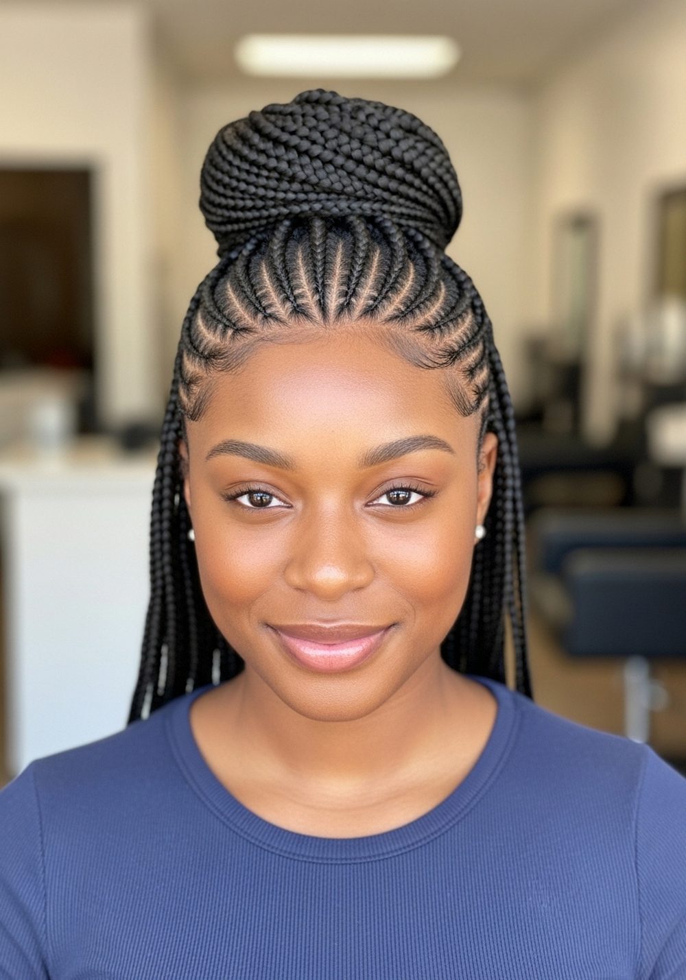 Cornrows Into Bun Summer Hairstyle
