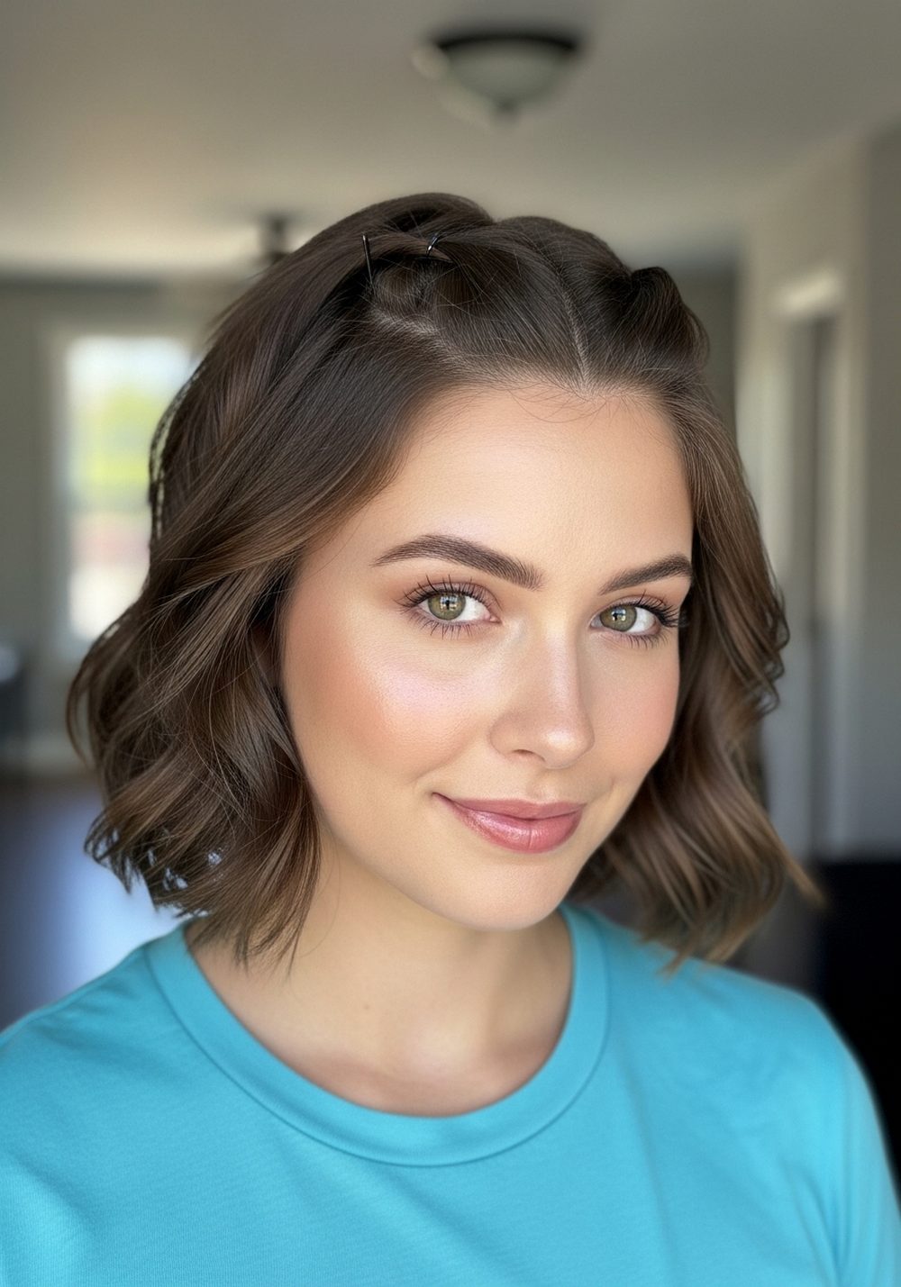 Crown Twist Bob Softball Hairstyle