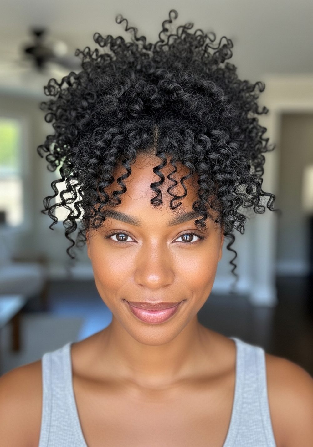 Curly Pineapple Summer Hairstyle