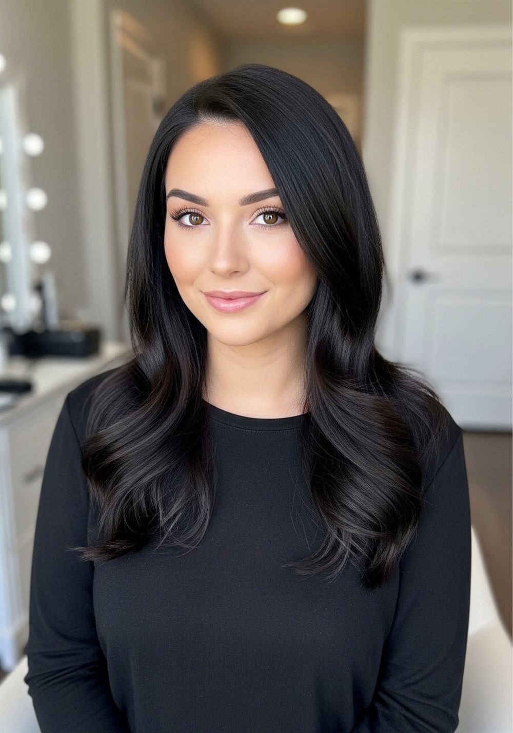 Deep Side Part Wave Hairstyle