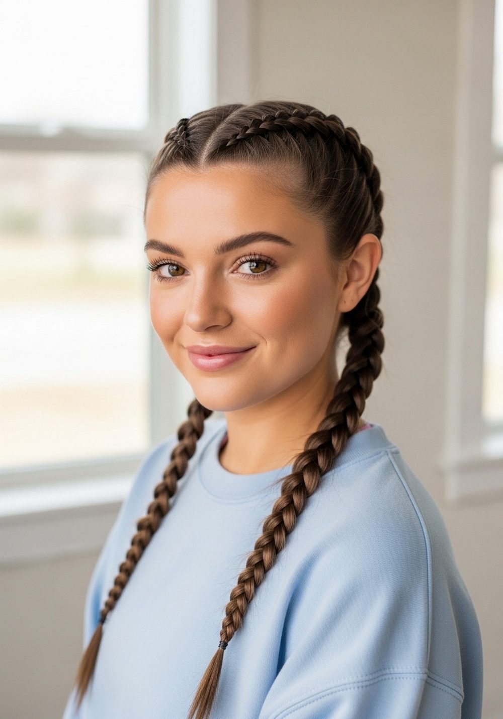 Double Dutch Braids Track Hairstyle