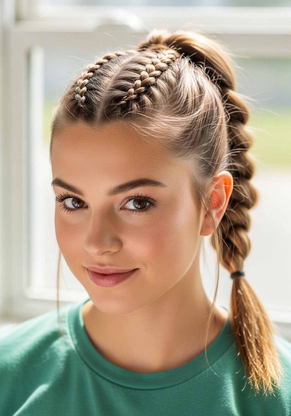French Braid Ponytail Hairstyle