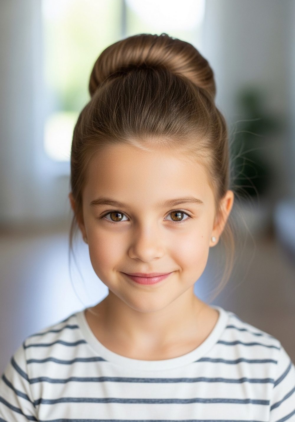 Half Up Bow Bun Hairstyle