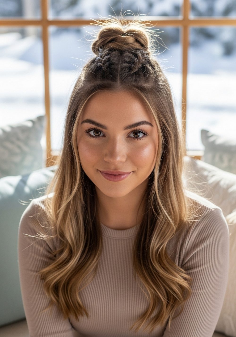 Half-Up Braided Hairstyle