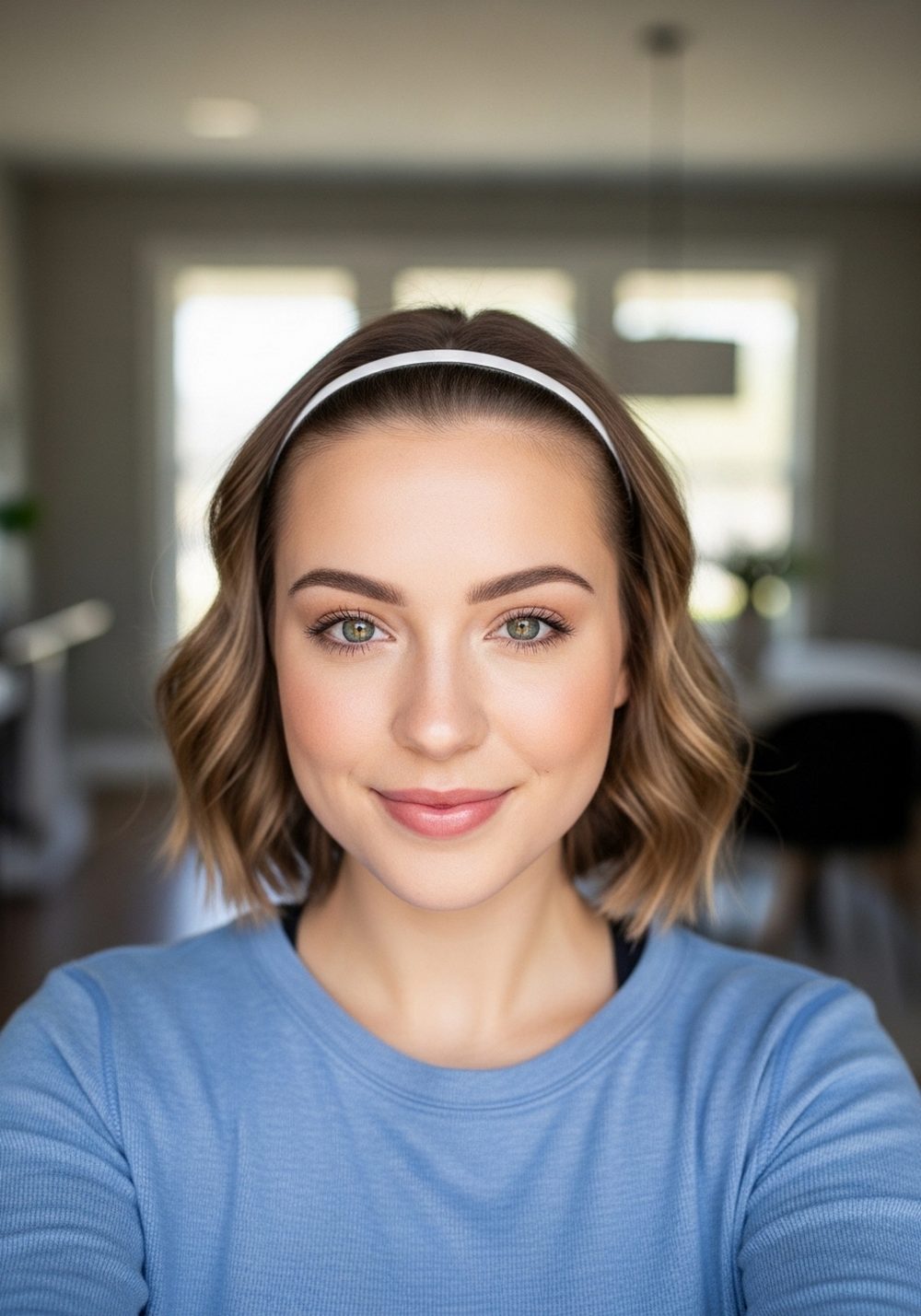 Headband Tuck Softball Hairstyle
