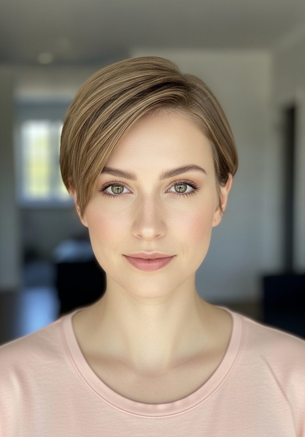Jaw-Length Bixie Cut Hairstyle