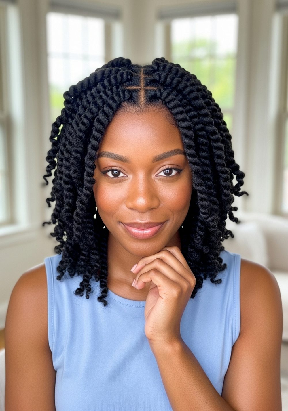 Jumbo Two-Strand Twists Hairstyle