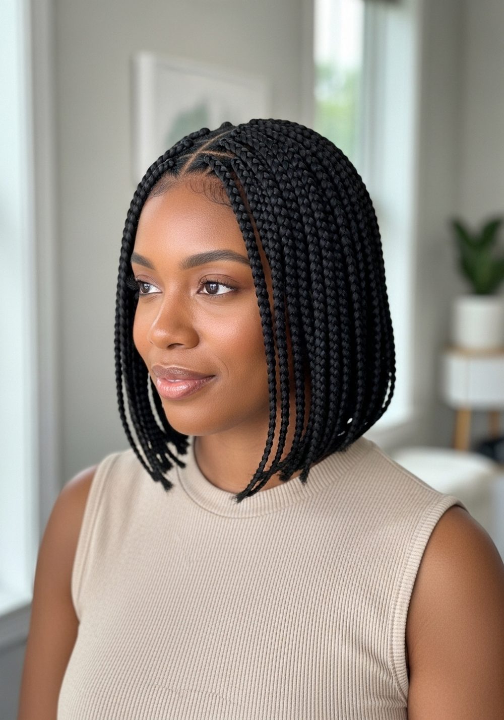 Knotless Bob Braids Hairstyle