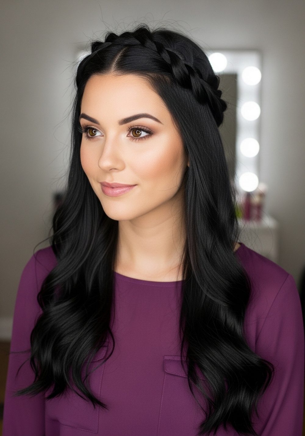 Lace Braid Crown Hairstyle