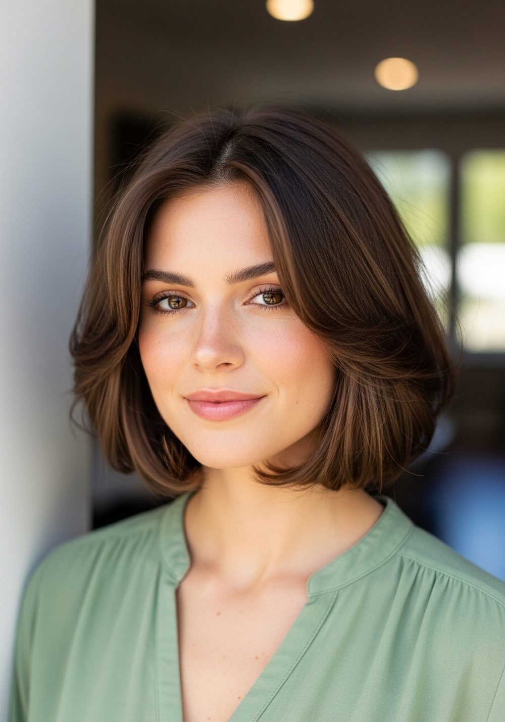 Layered Bubble Bob Hairstyle