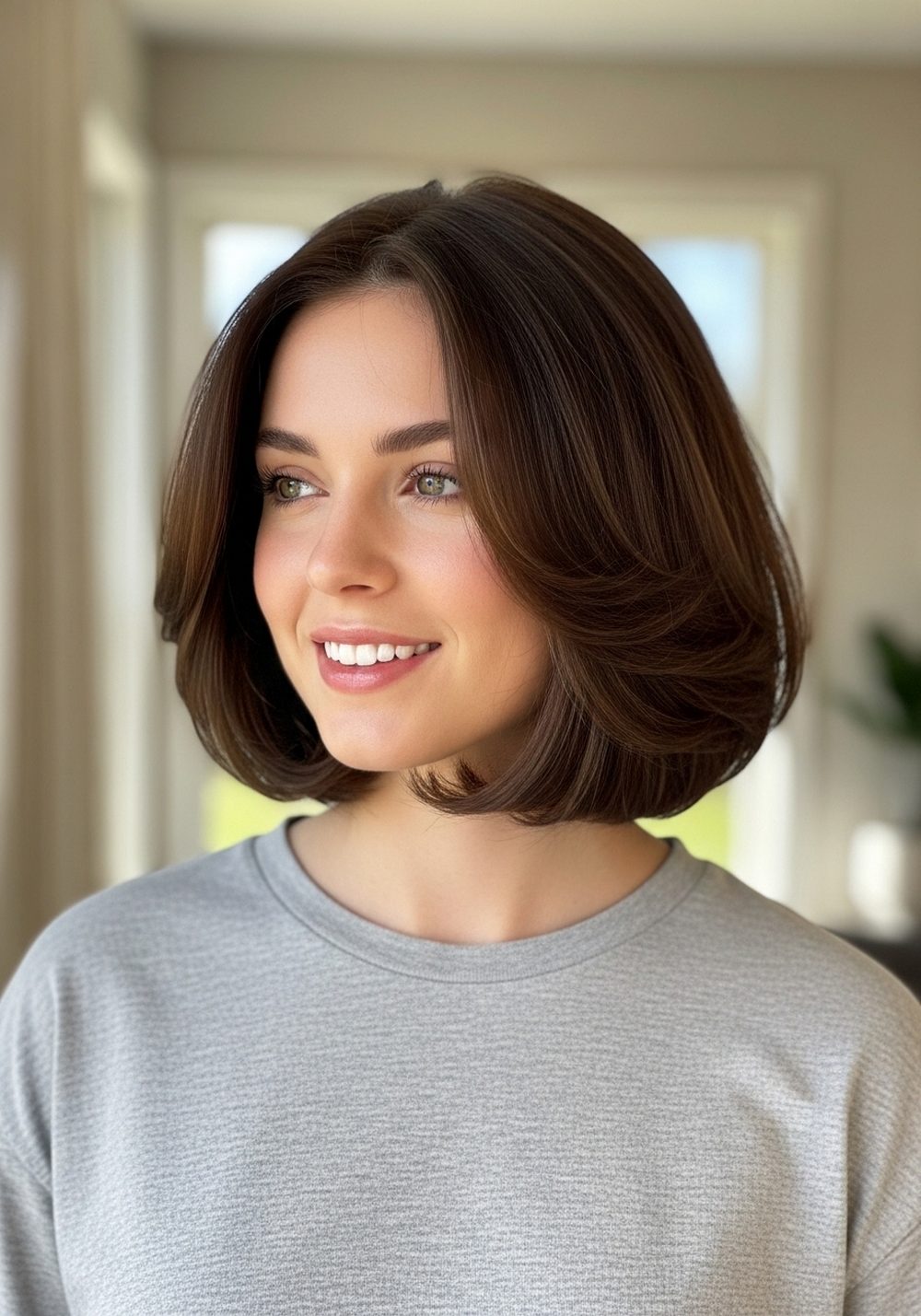 Layered Bubble Bob Hairstyle