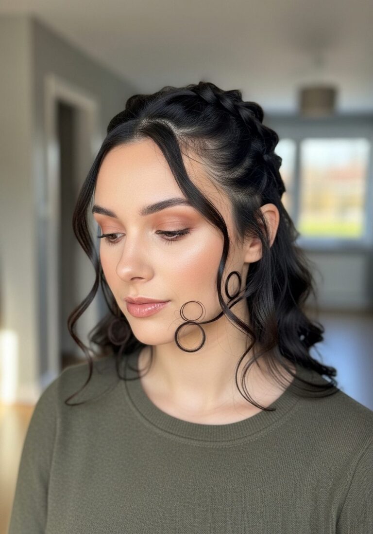 Loose Braids and Tendrils Hairstyle