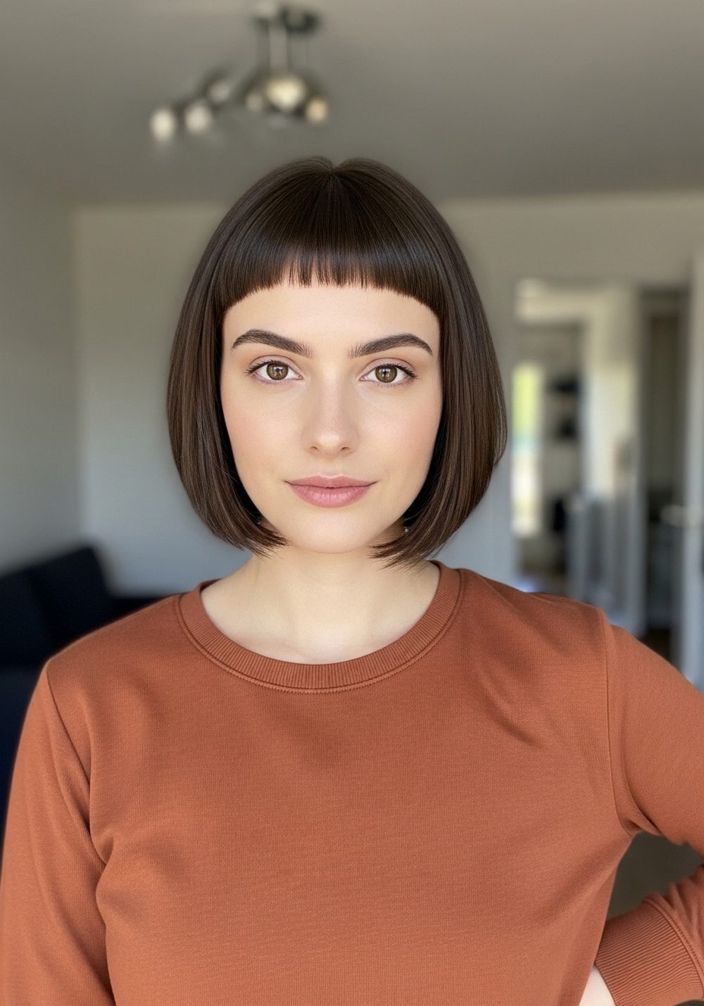 Micro Fringe Short French Bob Hairstyle