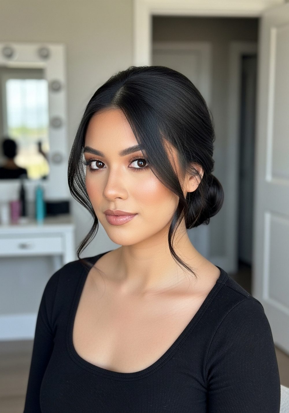 Moonlit Low Bun Hairstyle