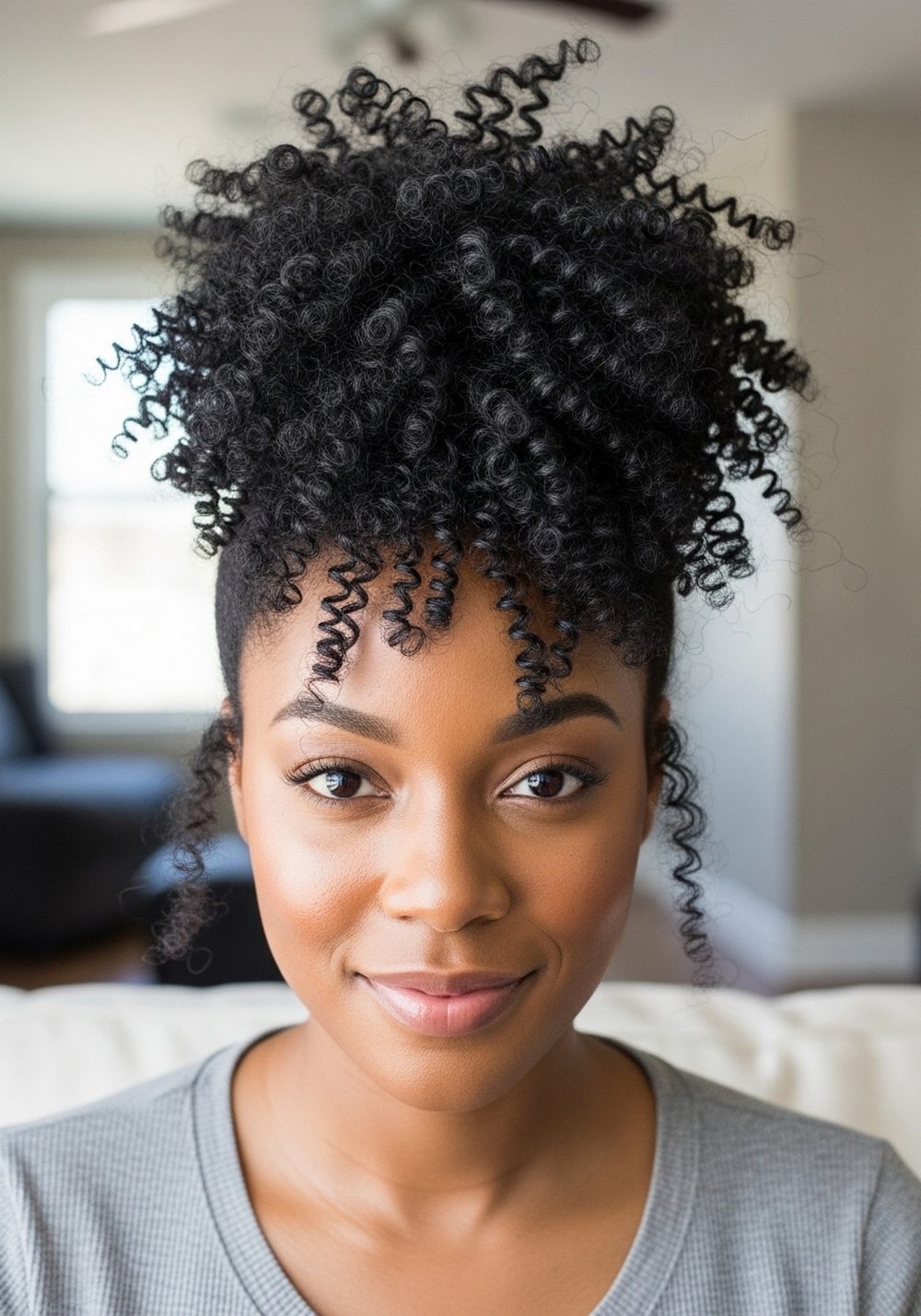 Pineapple Puff Hairstyle