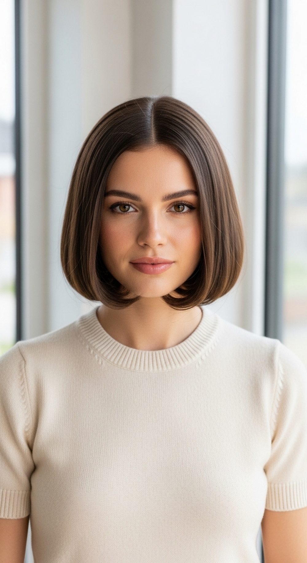Rounded French-Inspired Bob Hairstyle