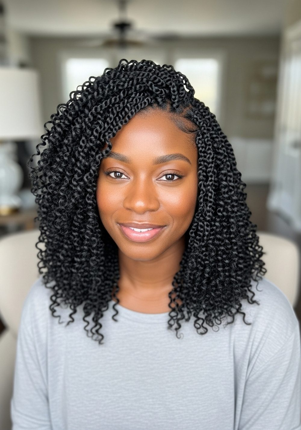 Shoulder-Length Twist Out Hairstyle