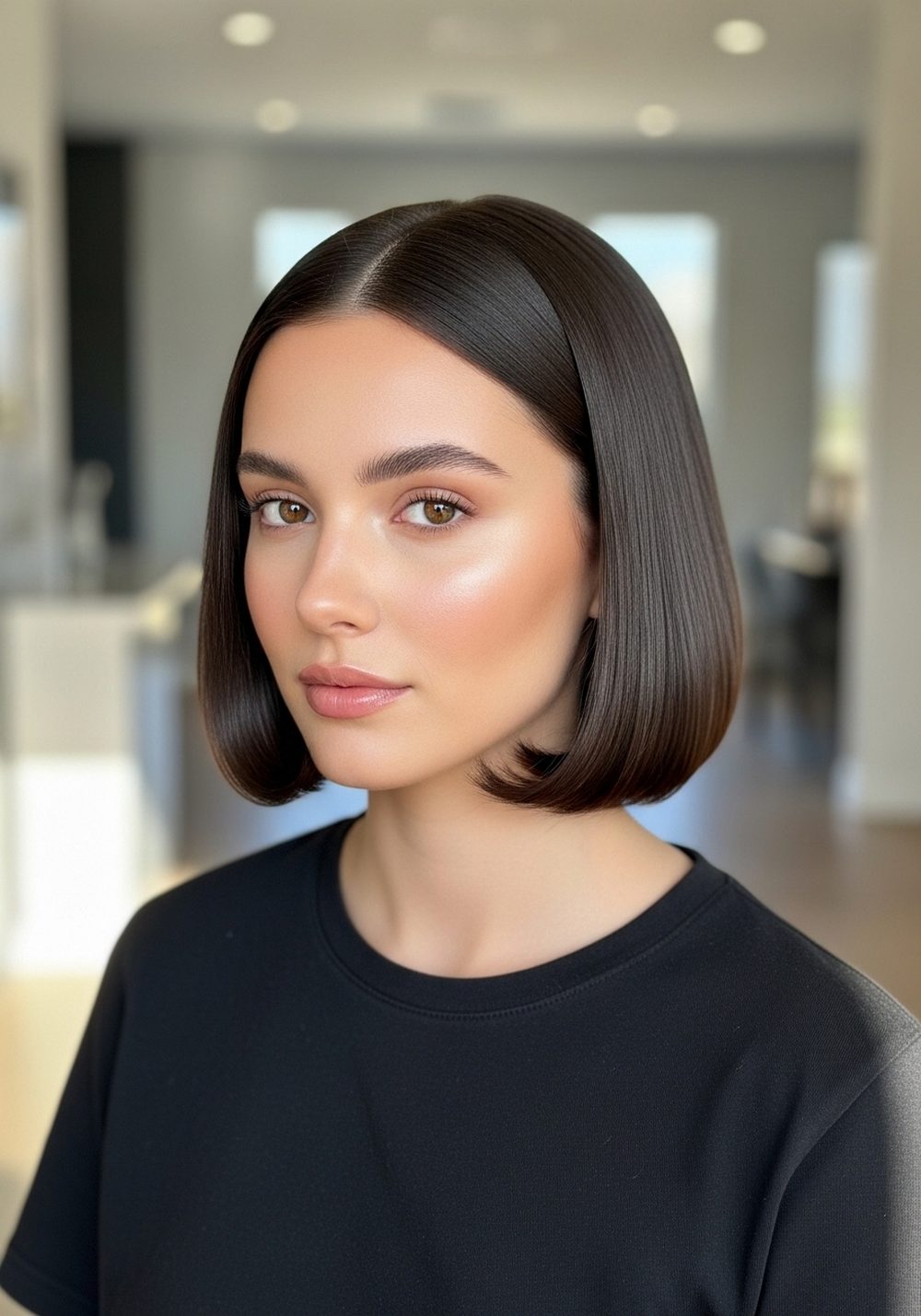 Sleek Bubble Bob Hairstyle