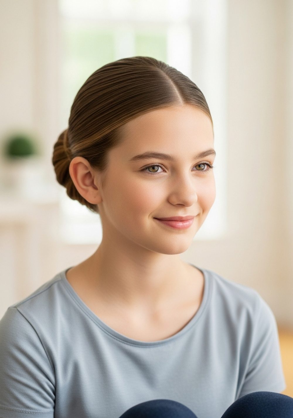 Sleek Low Bun Hairstyle