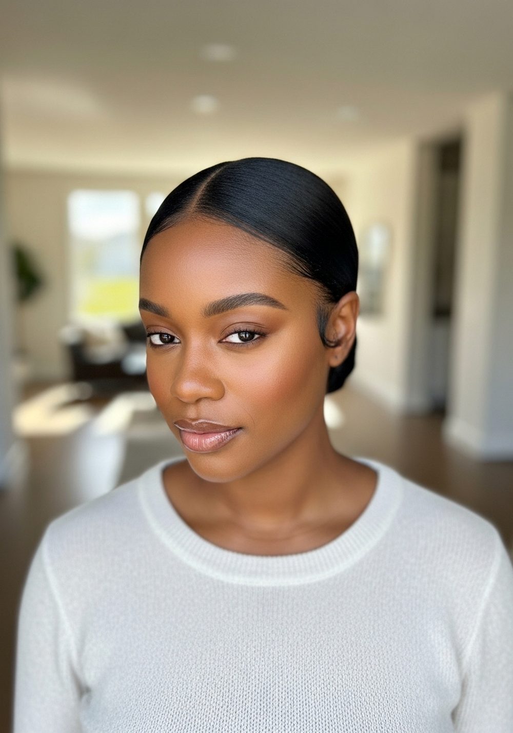 Sleek Low Bun Hairstyle