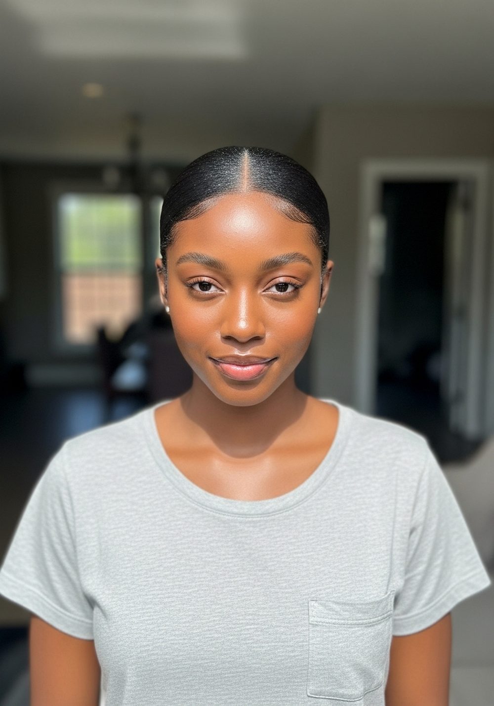 Sleek Low Bun Summer Hairstyle