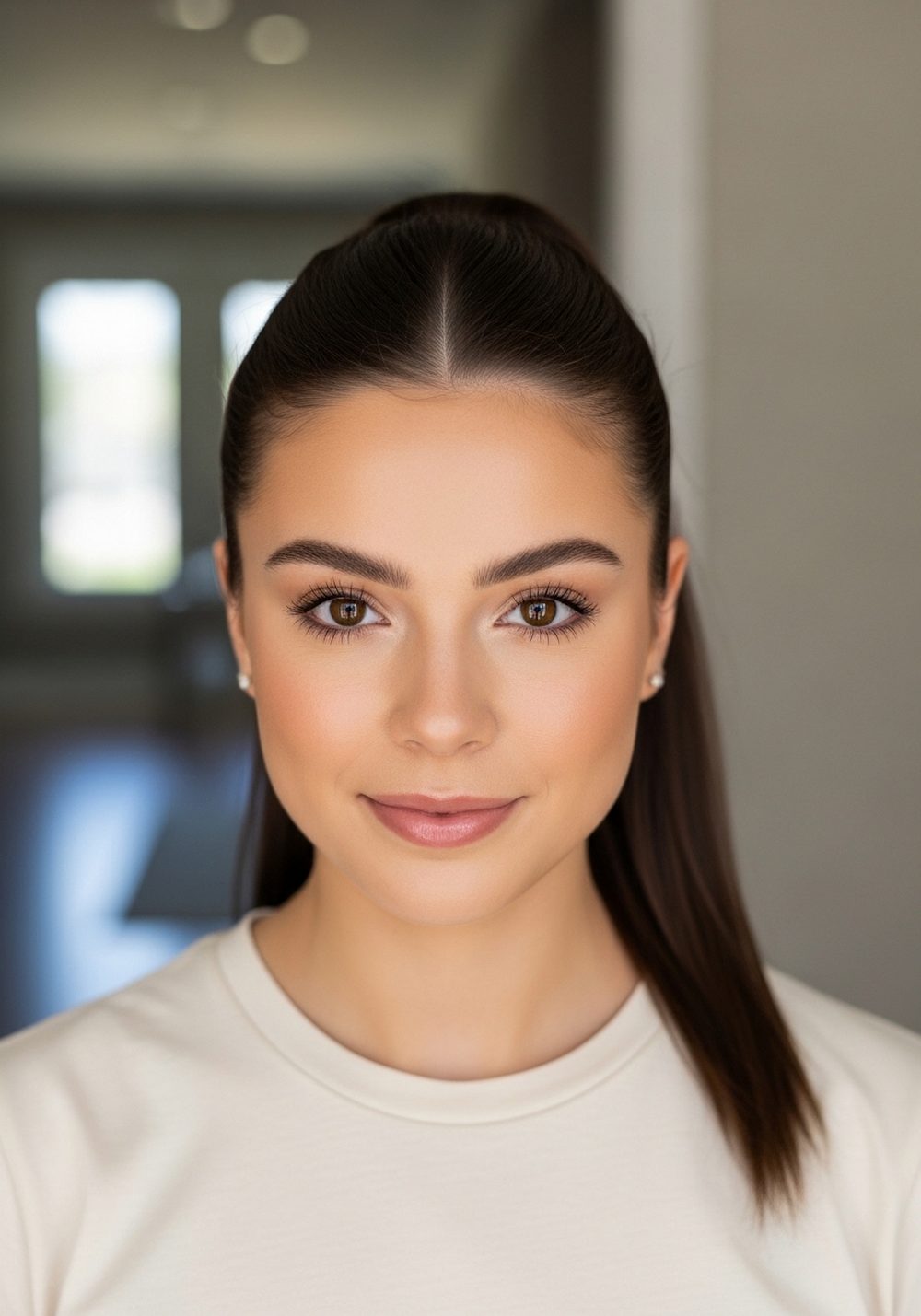 Sleek Mid Ponytail Hairstyle