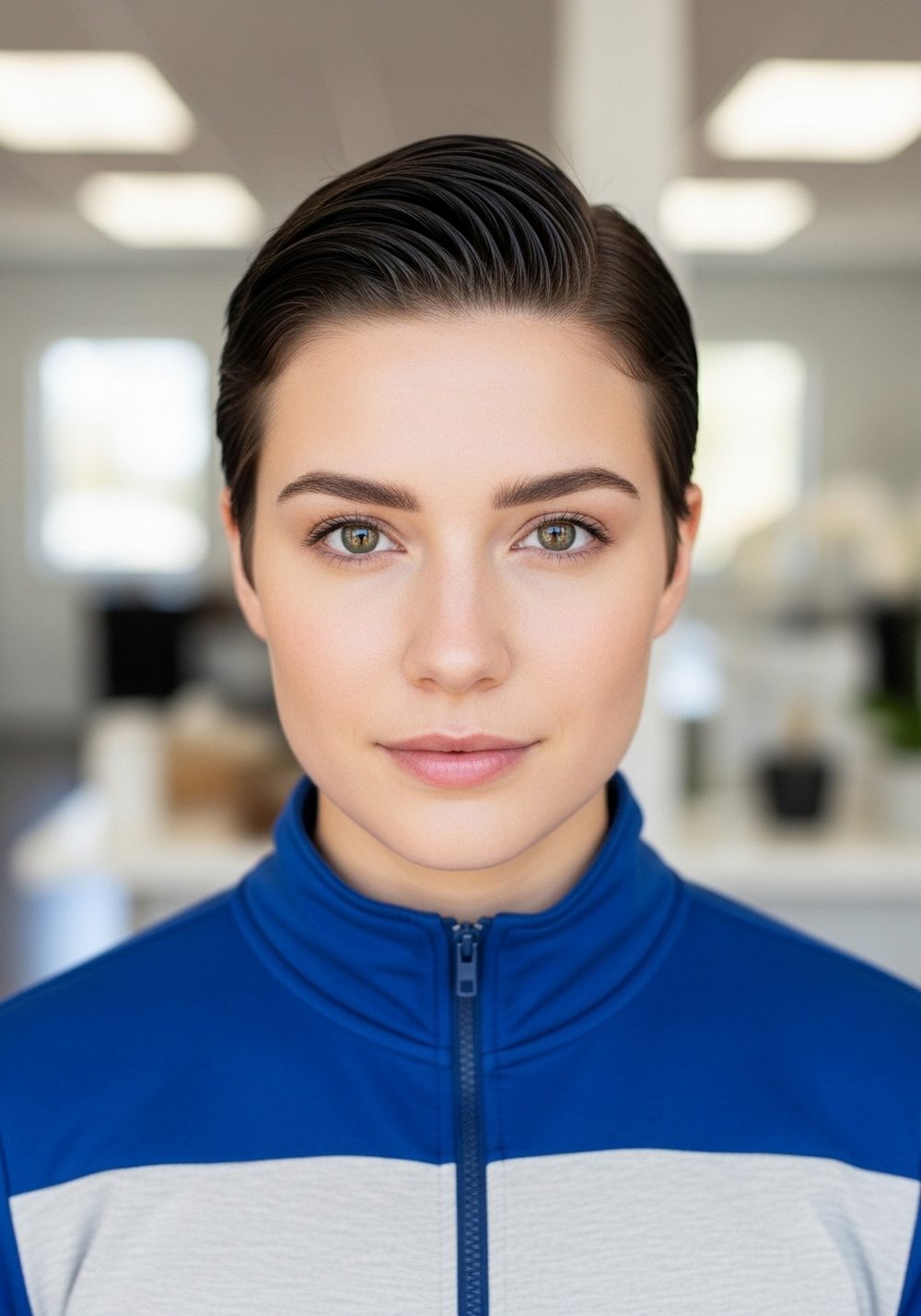 Slicked Back Pixie Softball Hairstyle