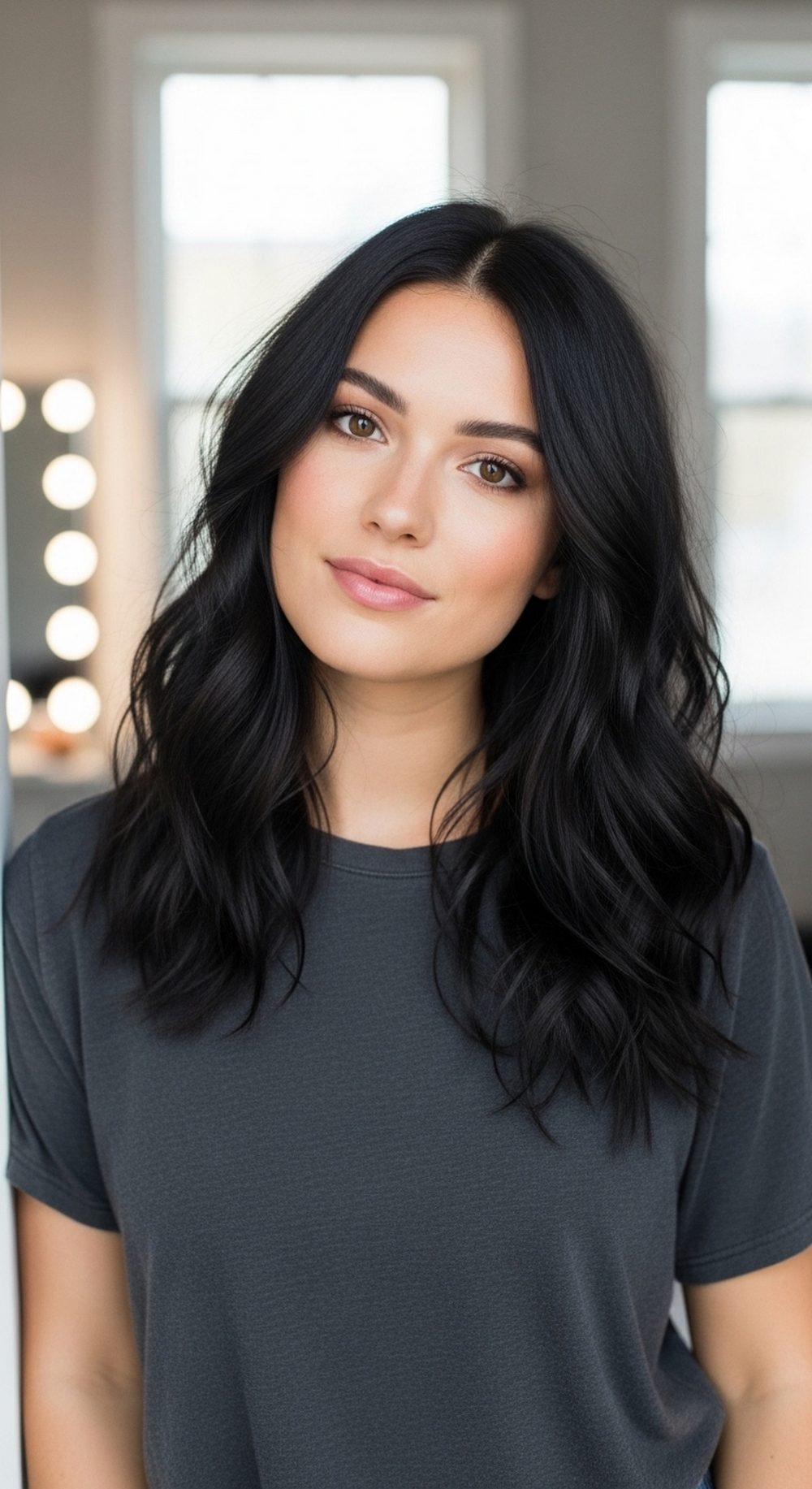 Smoky Loose Gothic Waves Hairstyle
