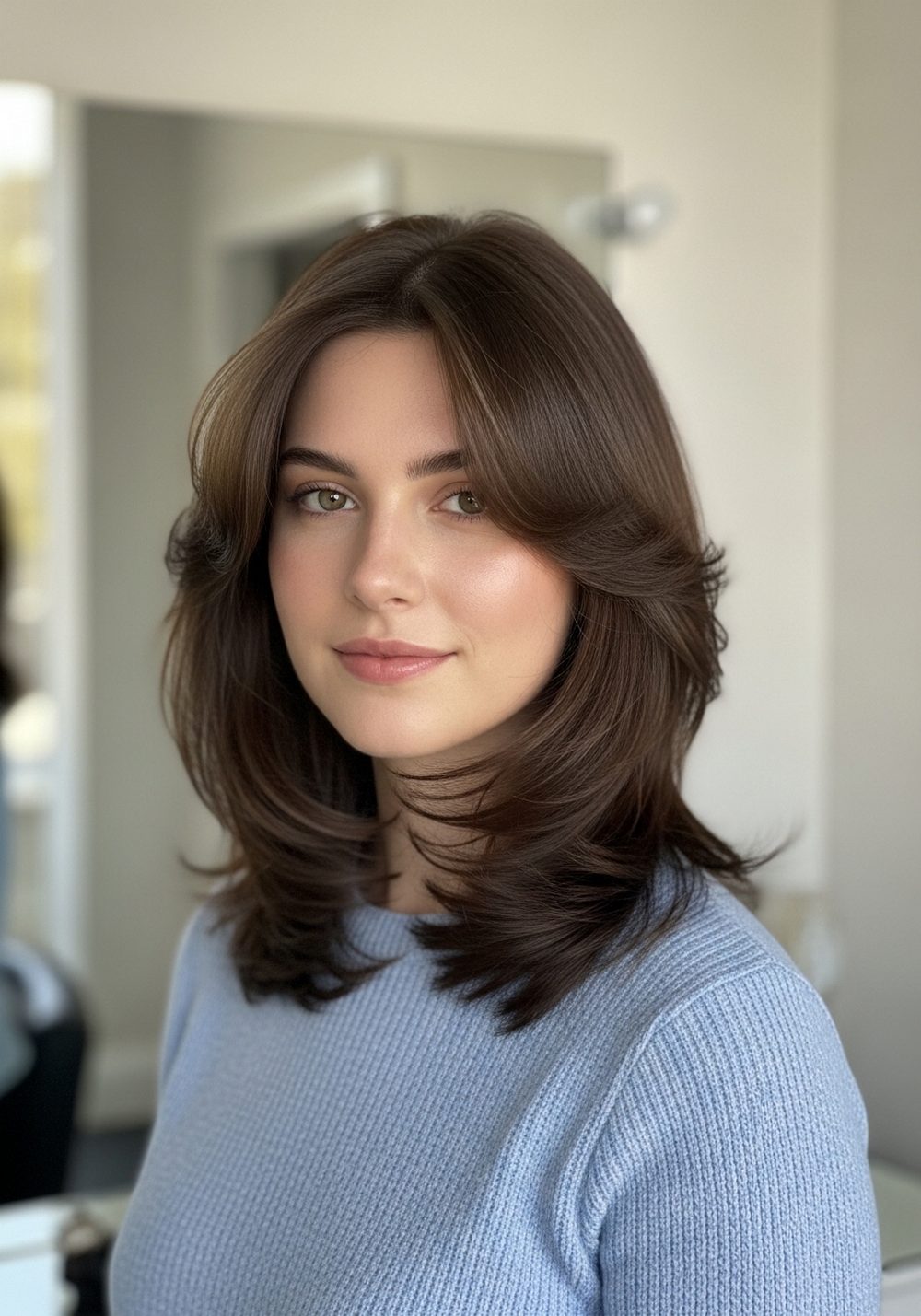 Soft Feathered Butterfly Cut Hairstyle