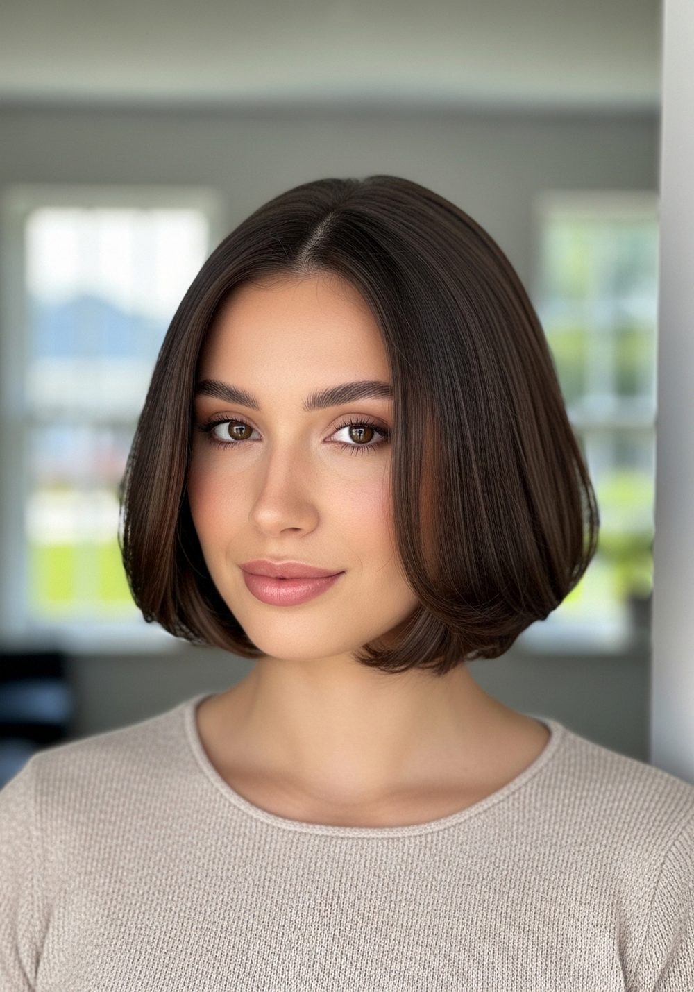 Soft Rounded Bubble Bob Hairstyle