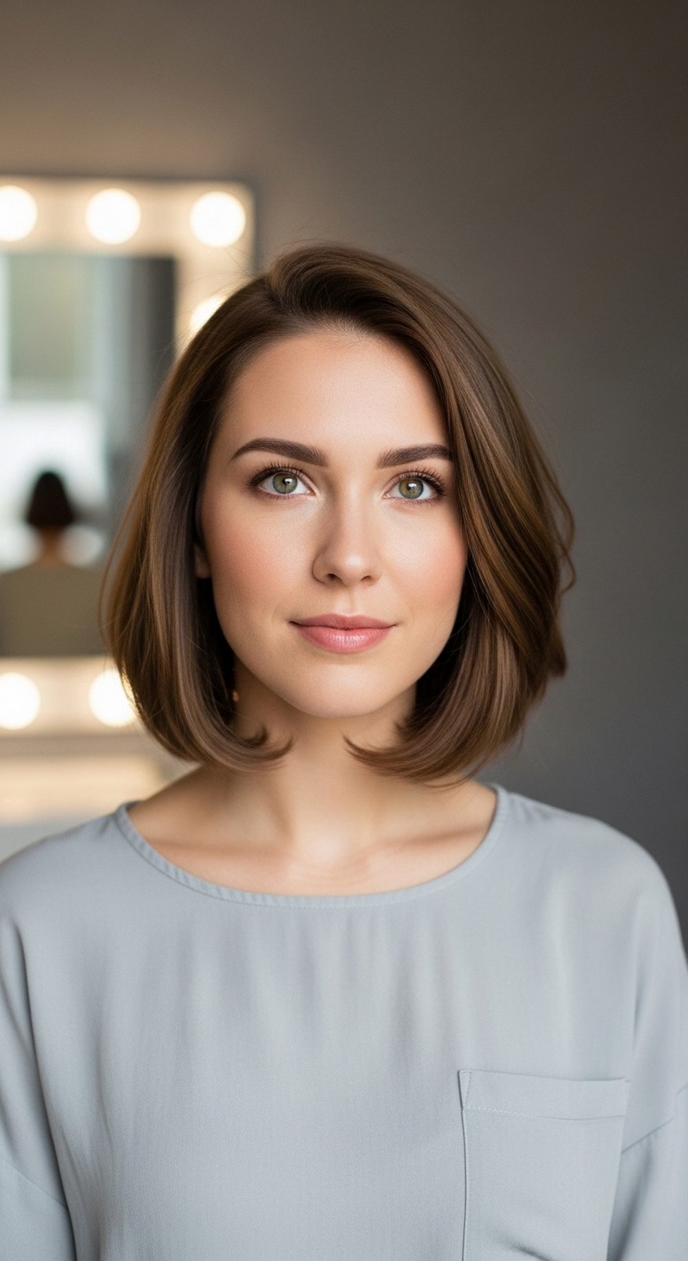 Soft Volume Root-Lift Bob Hairstyle