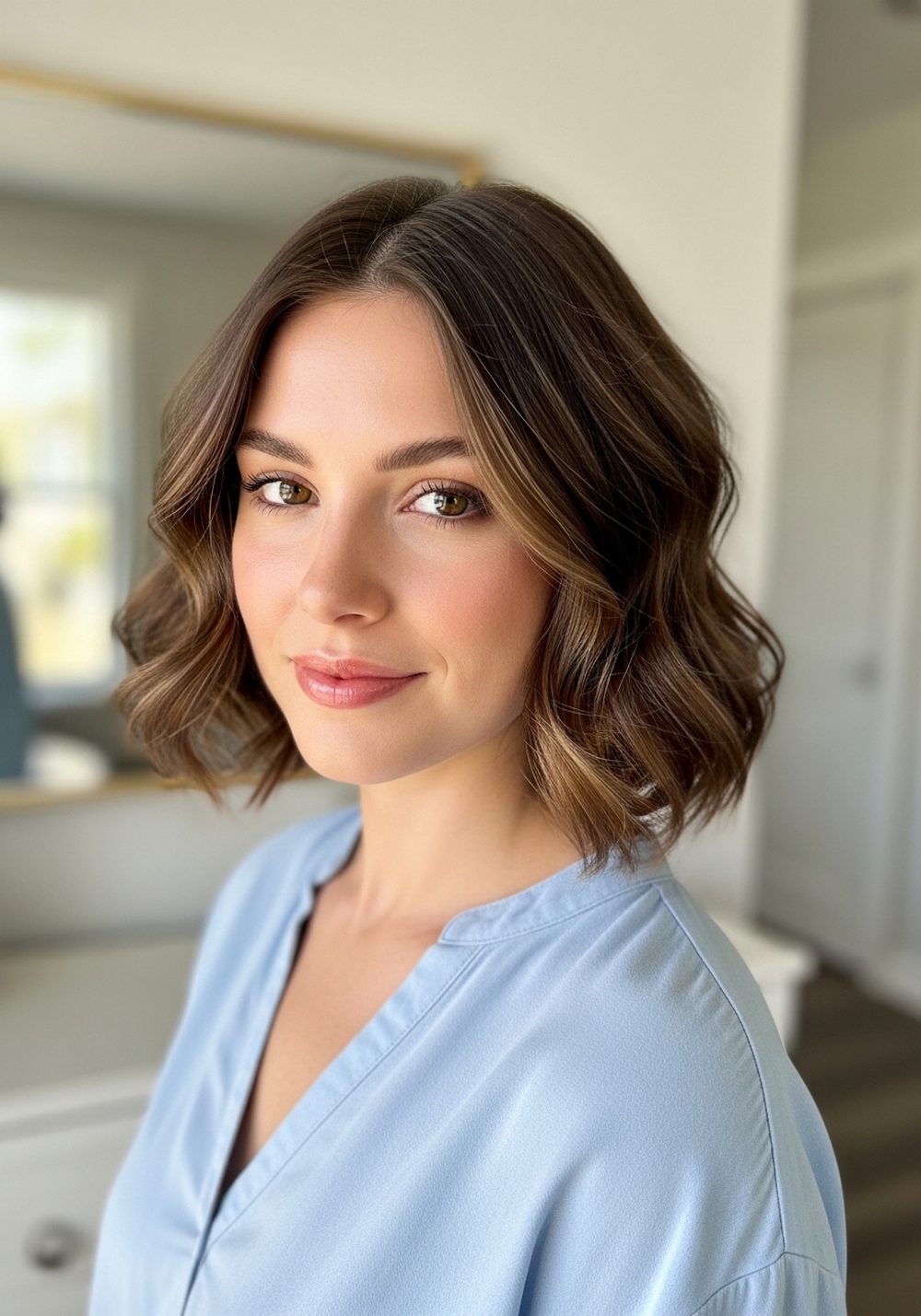 Soft Wavy French Bob Hairstyle