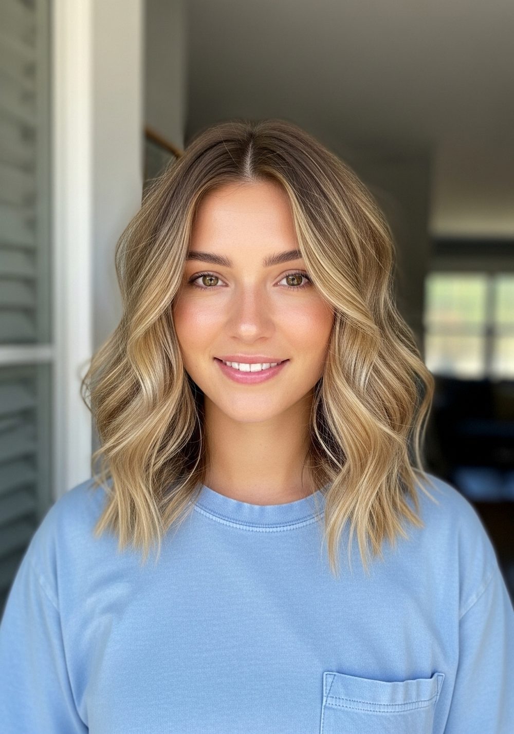 Textured Beachy Asymmetrical Lob Hairstyle