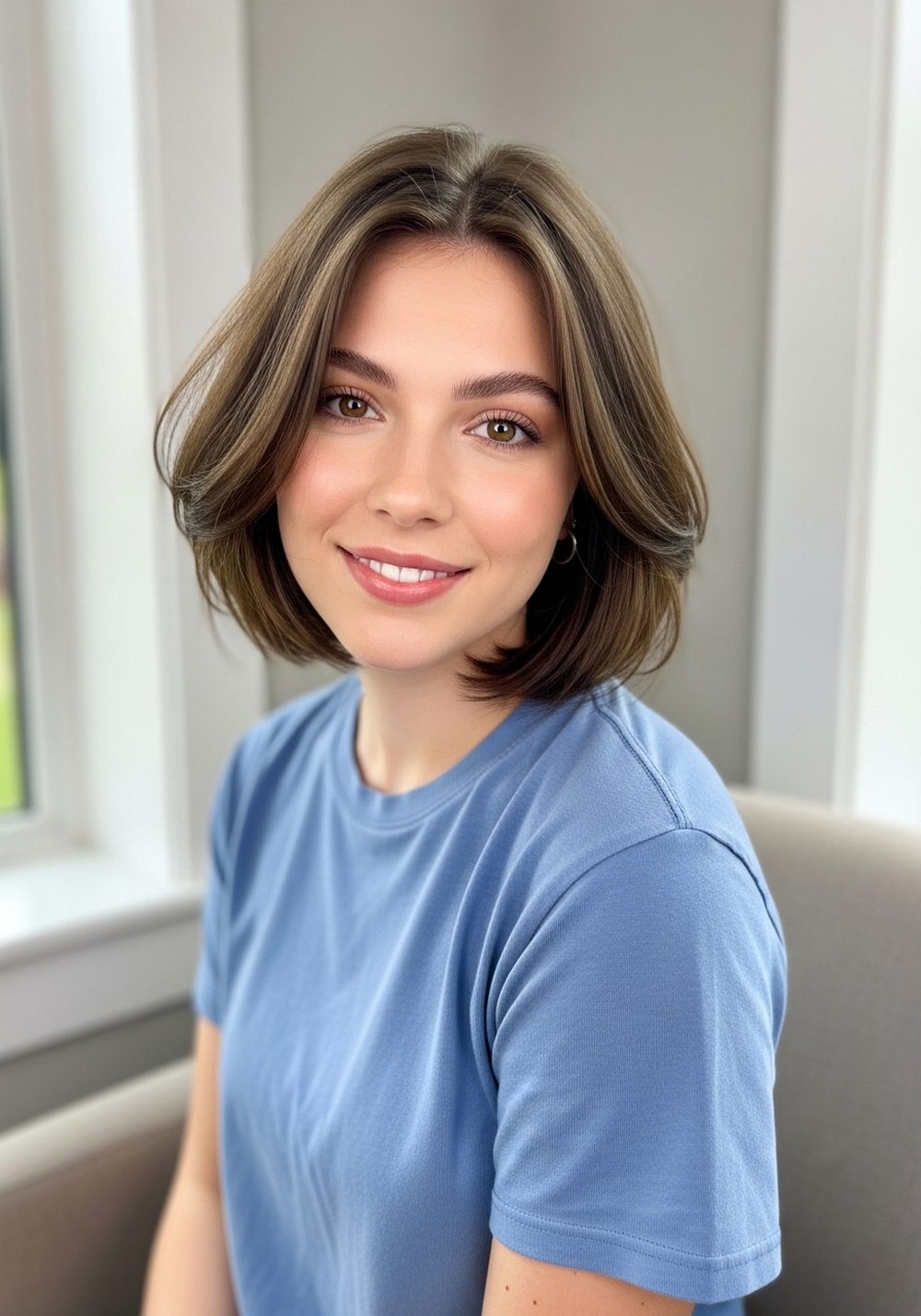 Textured Chin-Length Cowboy Bob Hairstyle
