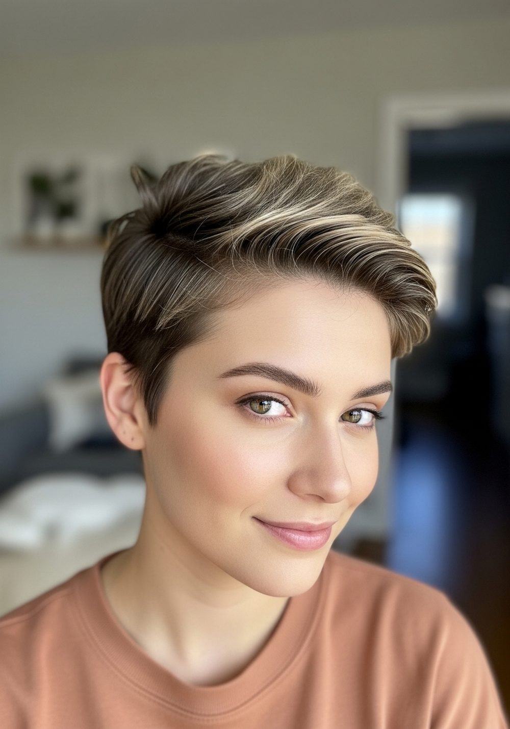 Textured Contour Pixie Crop Hairstyle