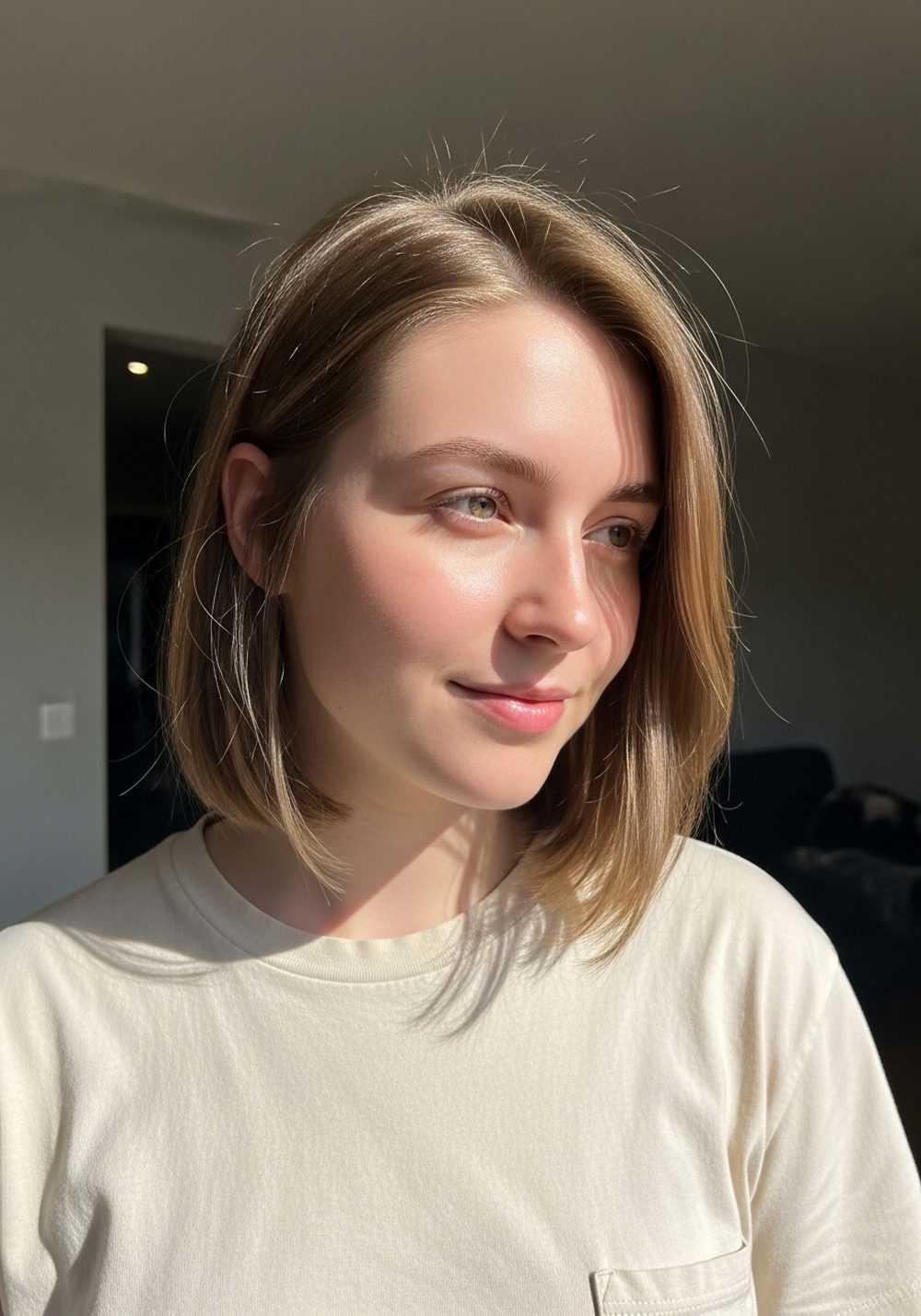 Tucked One-Side Asymmetrical Lob Hairstyle