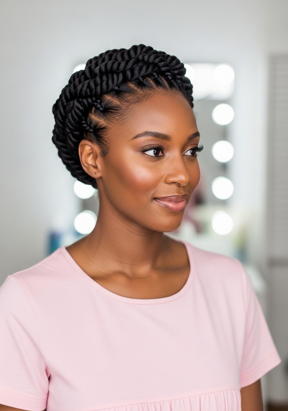 Twisted Crown Updo Hairstyle