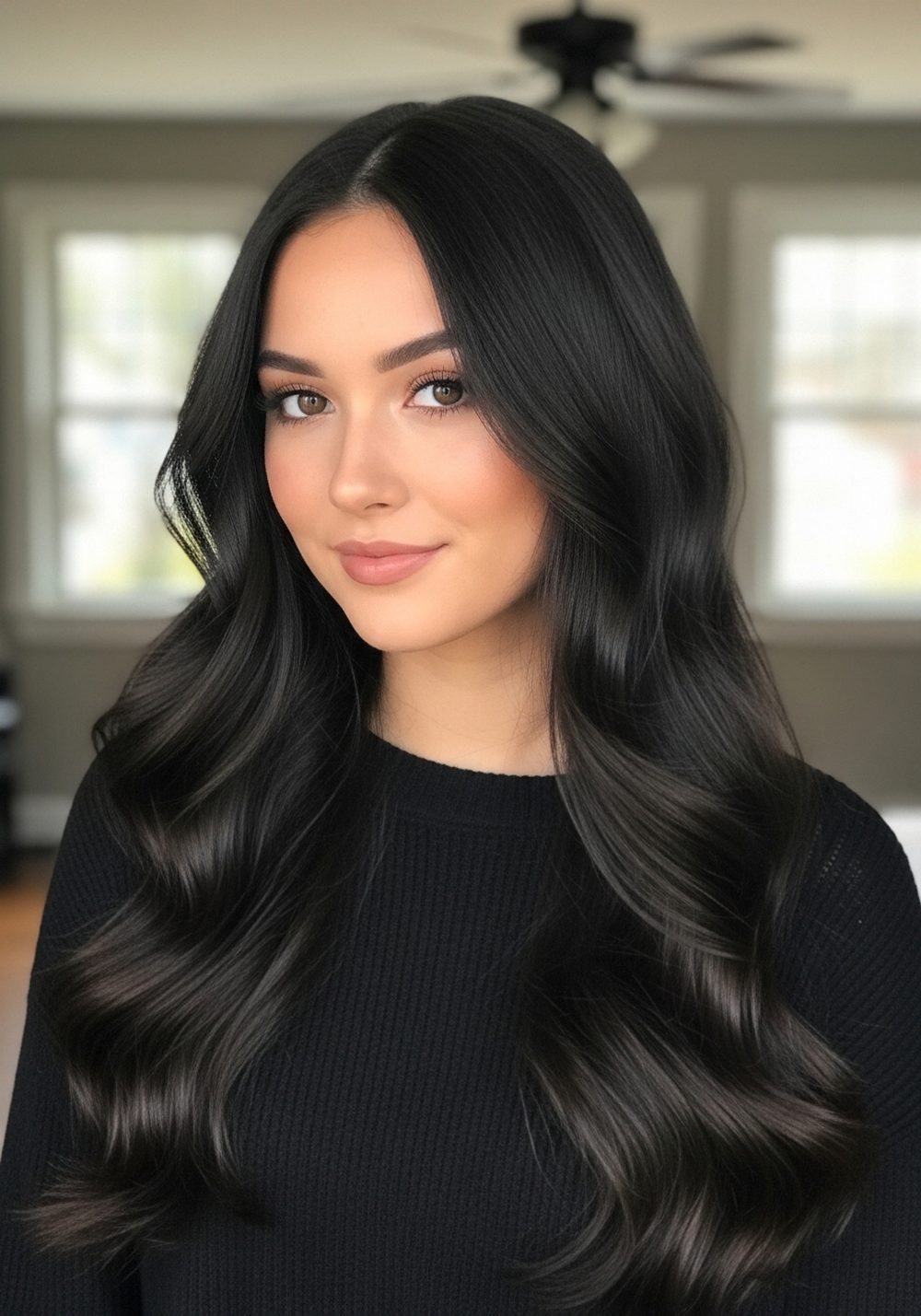 Velvet Midnight Waves Hairstyle