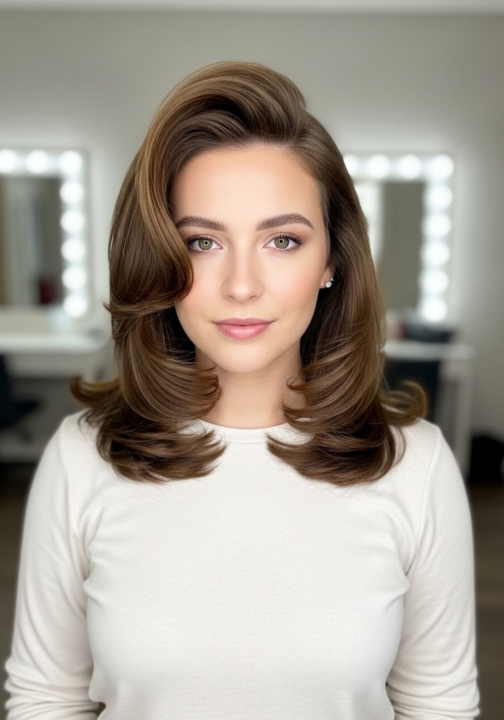 Voluminous Blowout Butterfly Cut Hairstyle